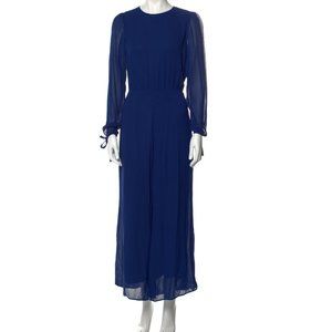 REFORMATION Long Sleeve Crew Neck Jumpsuit, size 4, dark blue